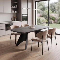 Dining Set Marble Metal Table Chairs Kitchen Aletraris Furniture Cyprus